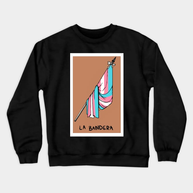 Transgender Loteria Bandera Crewneck Sweatshirt by Wild Create